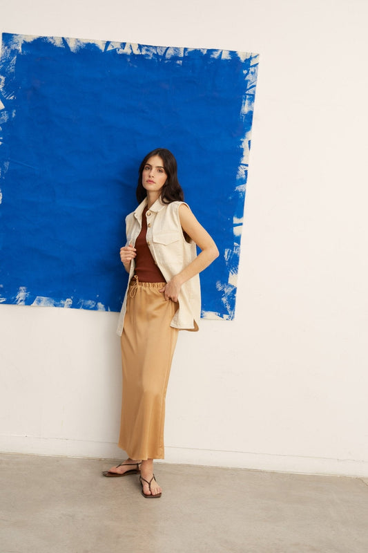 Chaleco GIVERNY Beige Dots