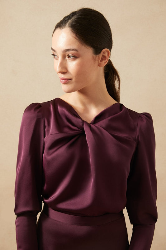 Blusa CALIZA Burgundy Claret