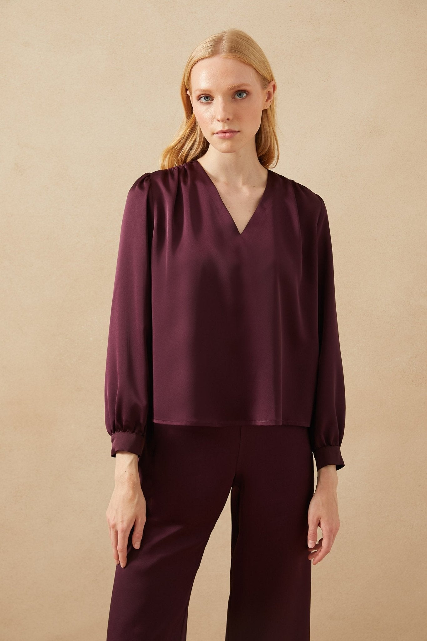Blusa LADERA Burgundy Claret