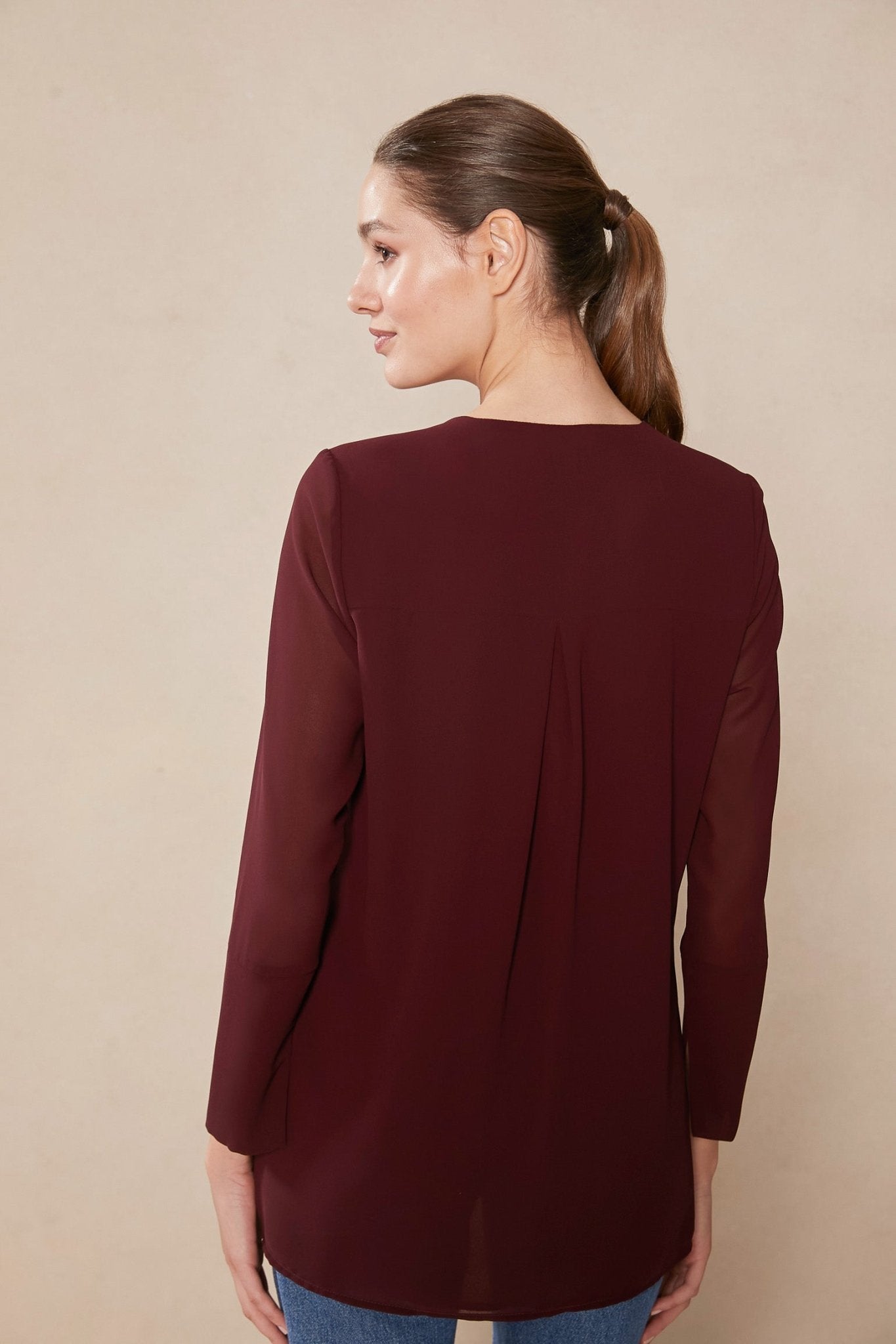 Blusa LLUVIA Burgundy Cilene