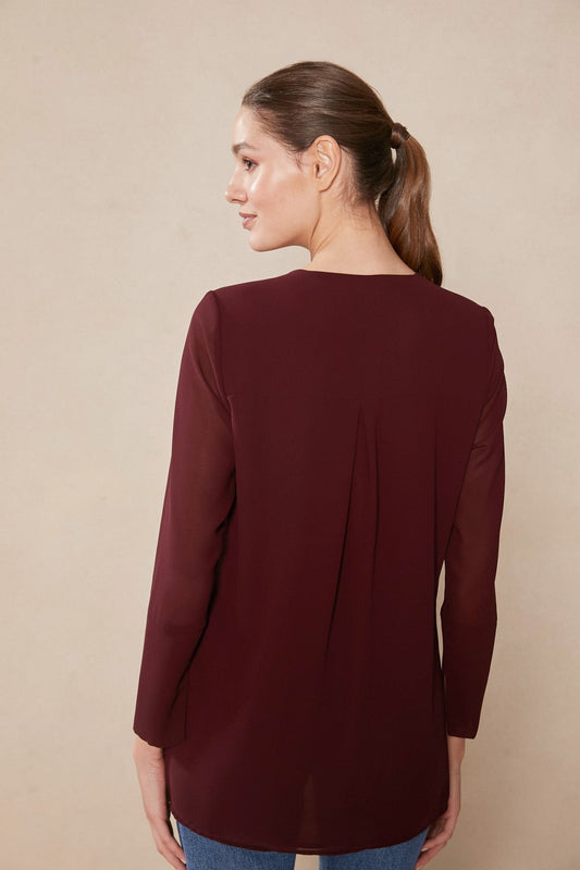 Blusa LLUVIA Burgundy Cilene
