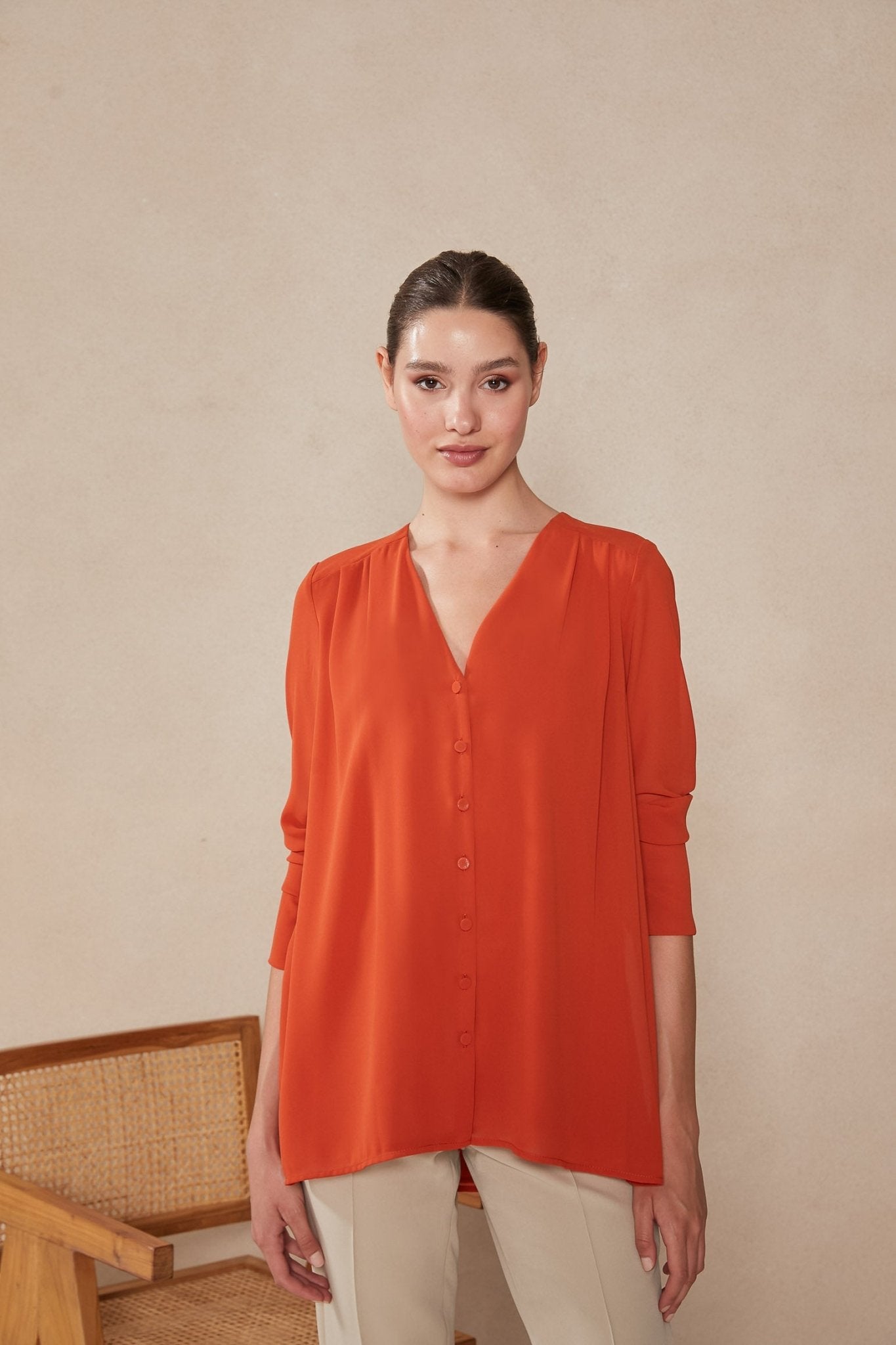 Blusa LLUVIA Orange Jupiter