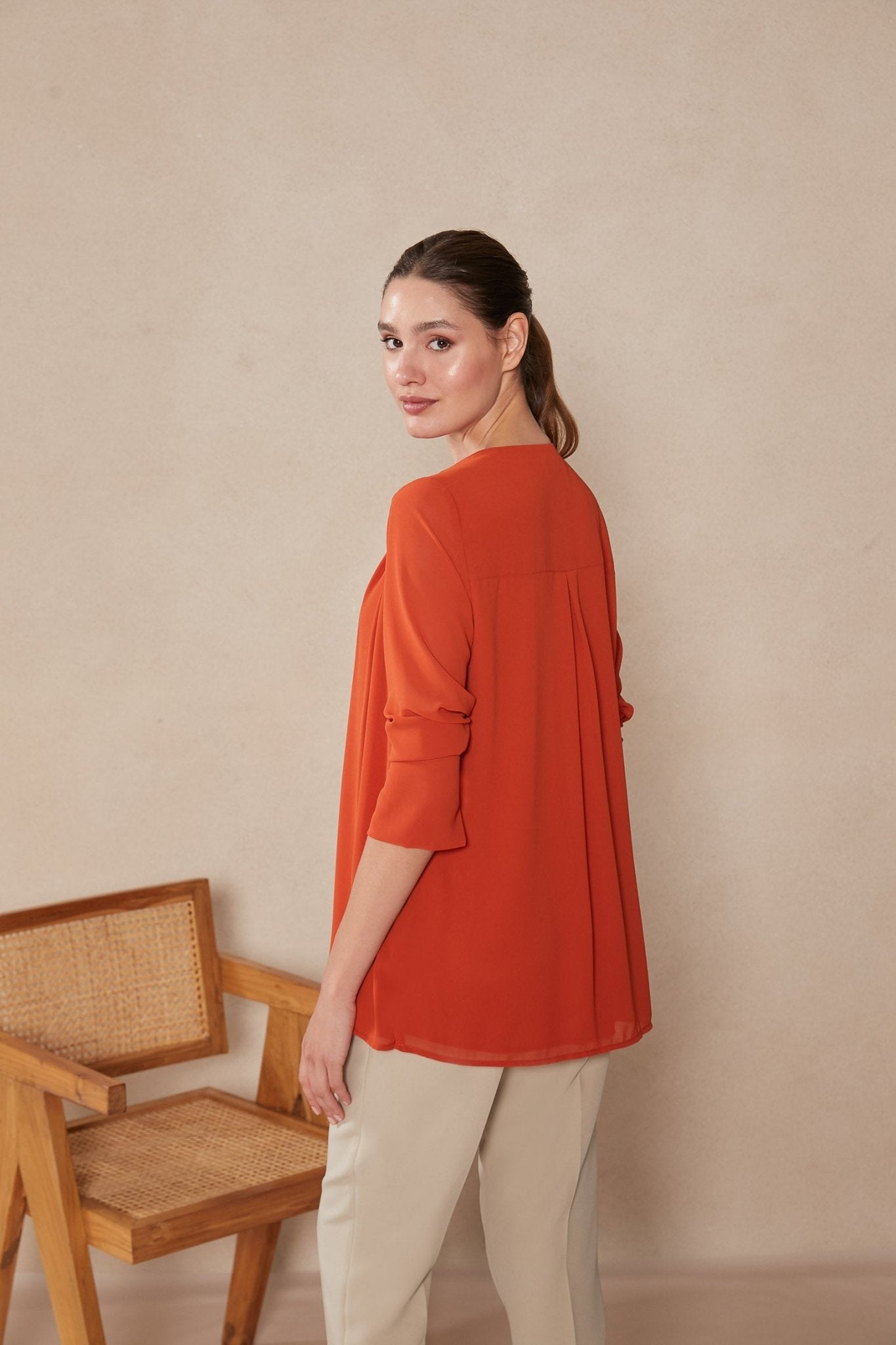 Blusa LLUVIA Orange Jupiter