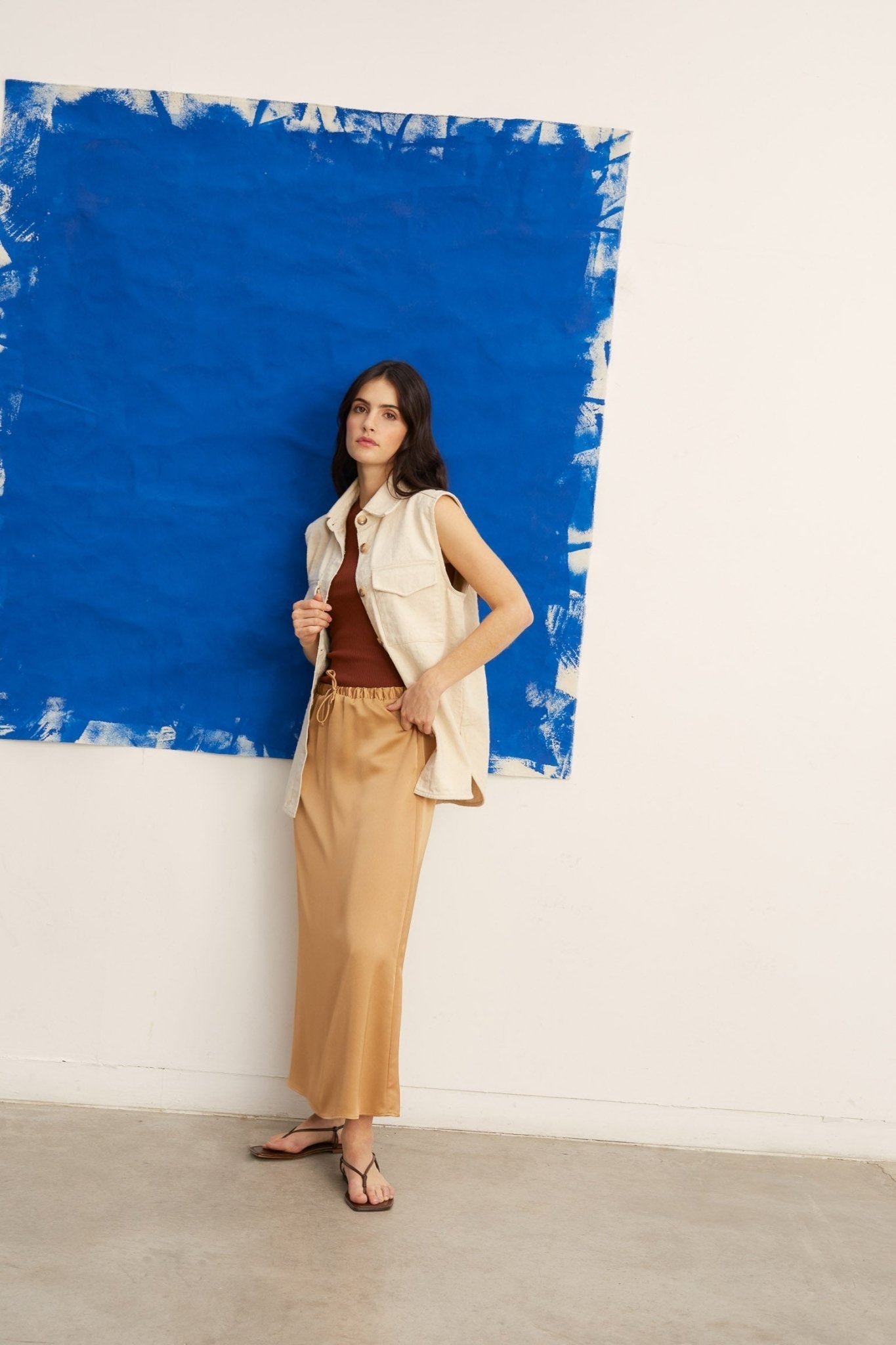 Chaleco GIVERNY Beige Dots