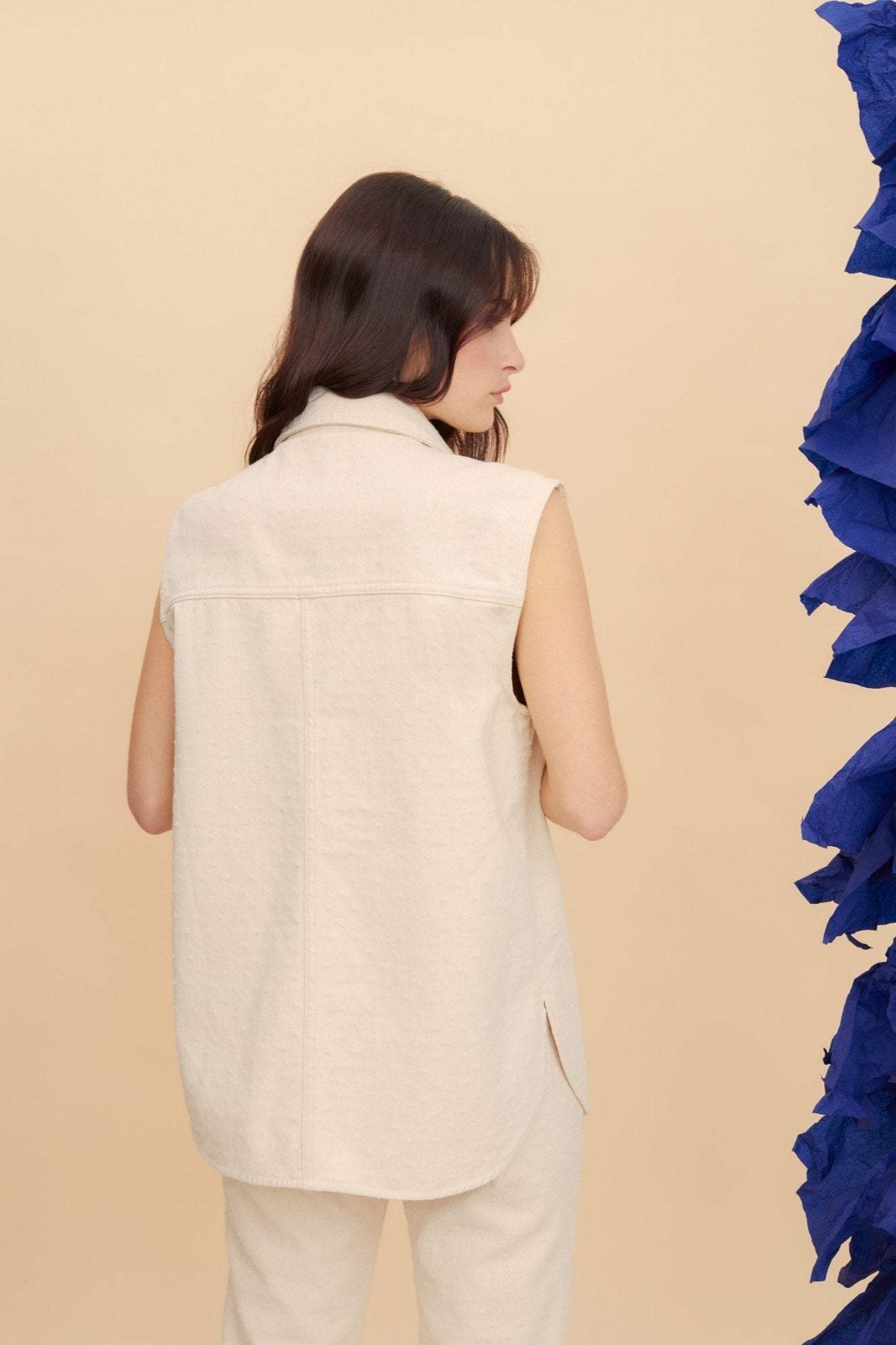 Chaleco GIVERNY Beige Dots