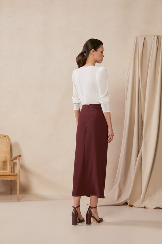 Falda LUCALI Burgundy Cilene