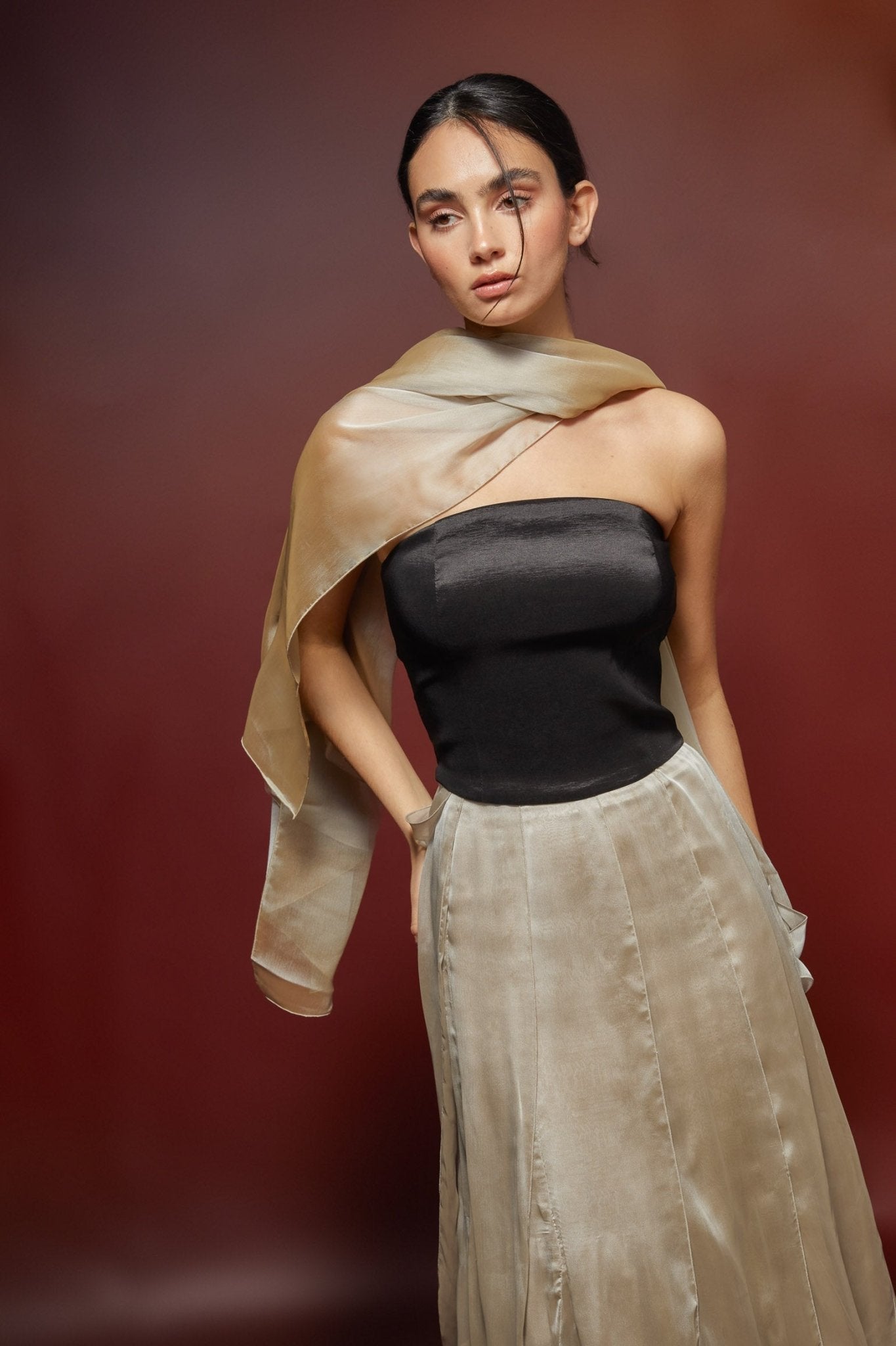 Falda MOONSTONE Champagne