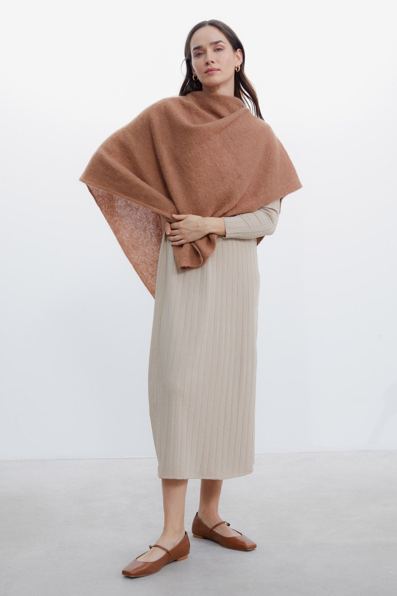 Poncho MOHAIR Caramel