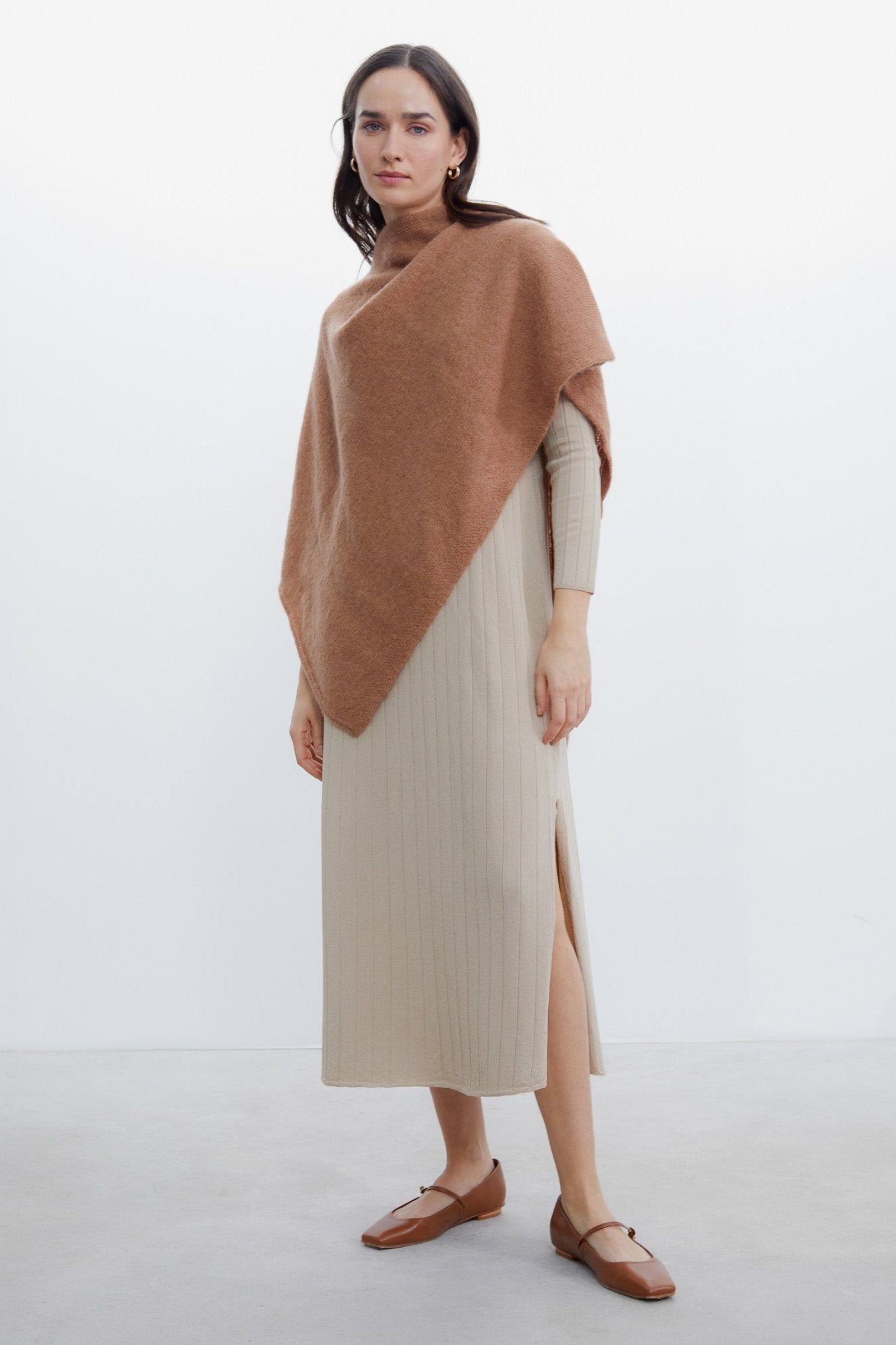 Poncho MOHAIR Caramel