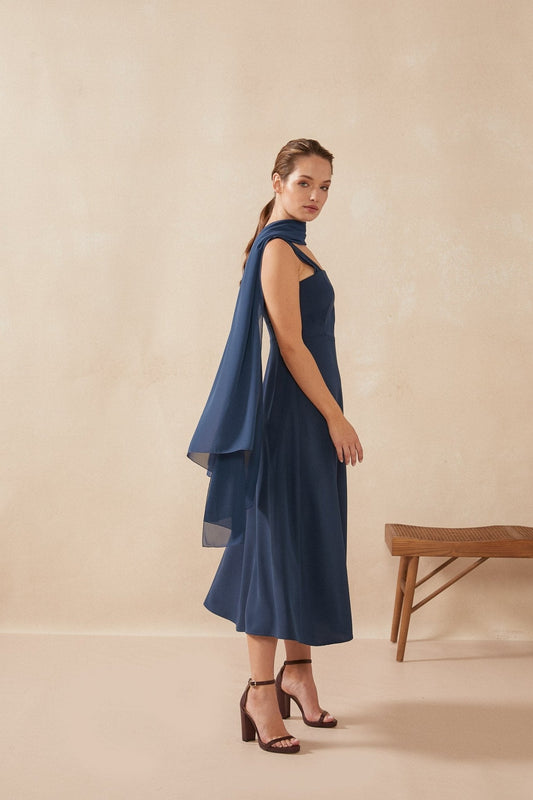 Vestido CIBELINA Blue Neptune