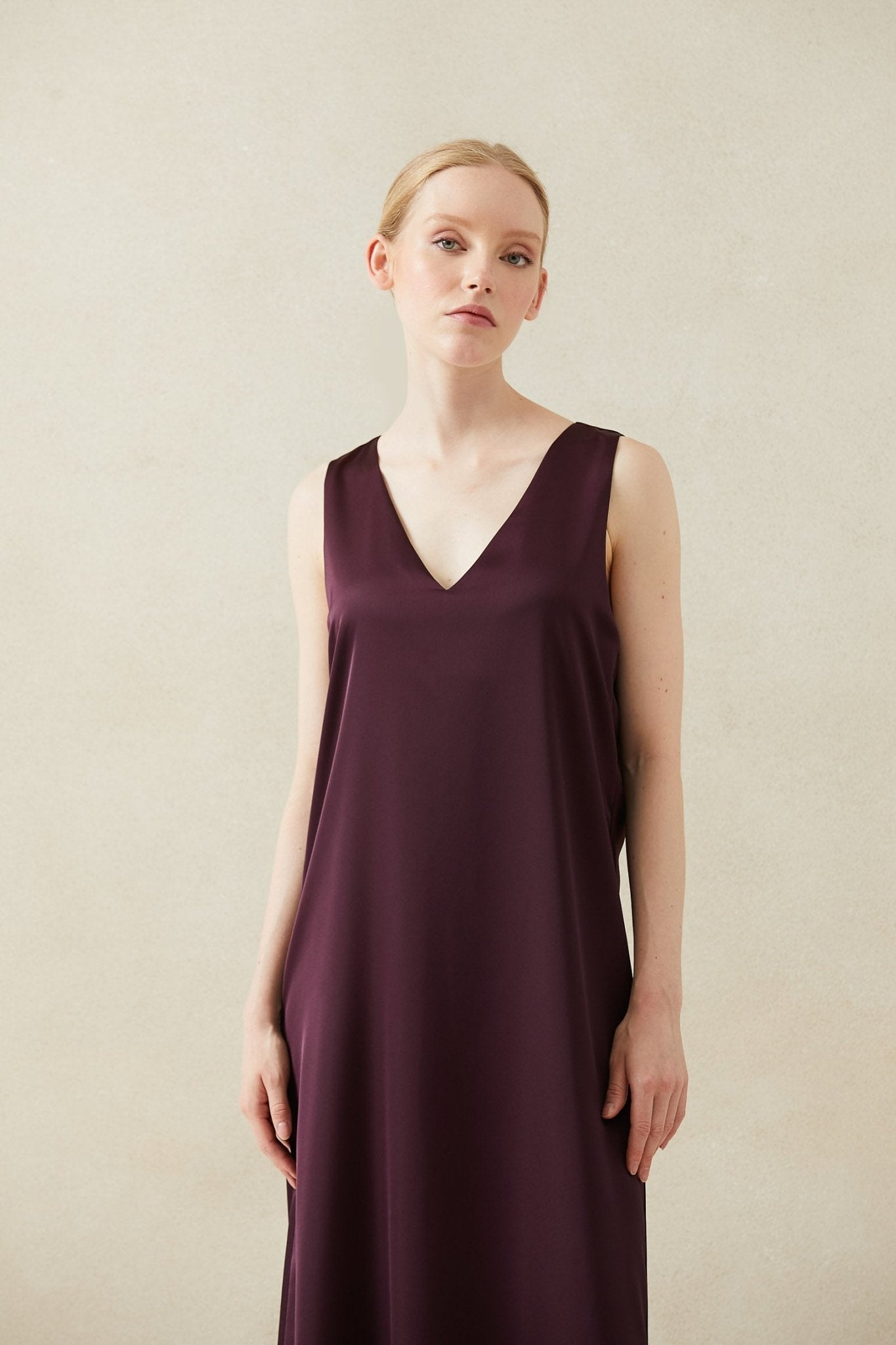 Vestido RICCI Burgundy Claret